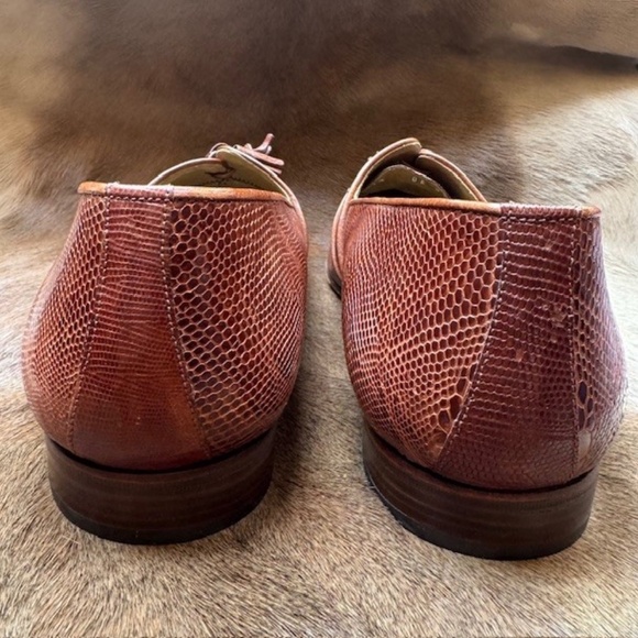 Brown Lizard Leather DANIELE FERRADINI Dress Loafers 11.5 [VINTAGE - NEVER WORN] - Picture 6 of 11